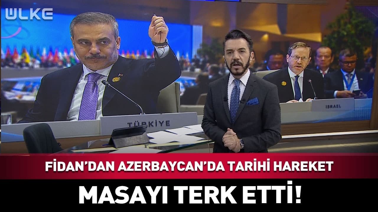 Bakan Fidan'dan Azerbaycan'da Tarihi Hareket! Masayı Terk Etti