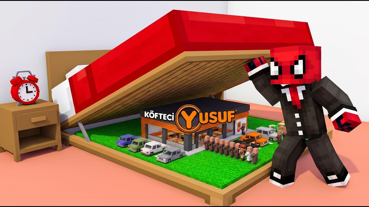 Yatağımın Altında GİZLİ Köfteci Yusuf Açtım - Minecraft