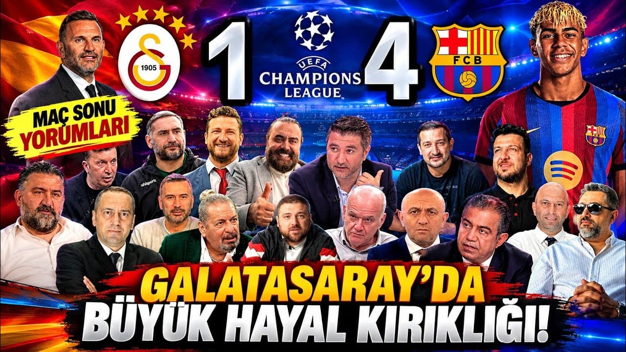 💥 GALATASARAY 1-4 BARCELONA! MAÇ SONU YORUMLARI #galatasaray #barcelona #futbol #keşfet #ucl