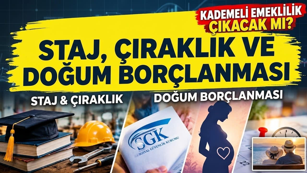 KADEMELİ EMEKLİLİK ÇIKACAK MI? STAJ, ÇIRAKLIK VE DOĞUM BORÇLANMASI
